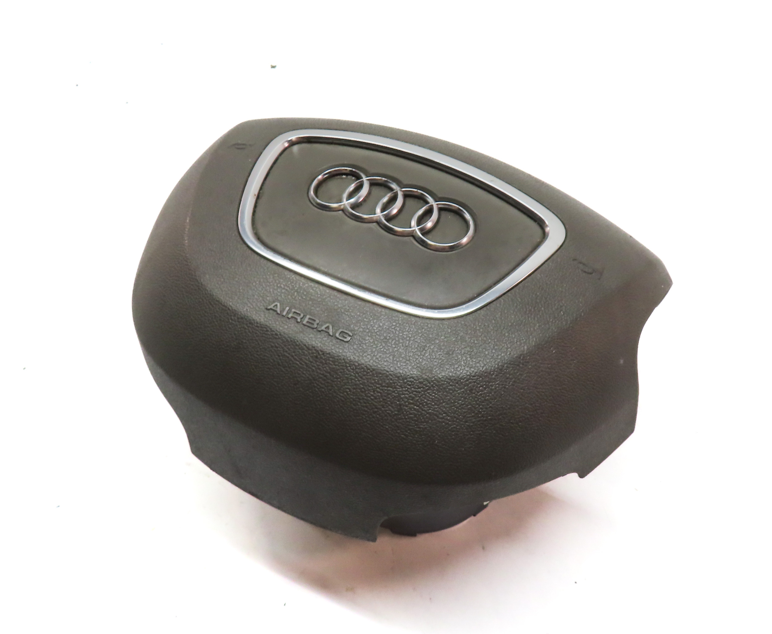 2011-2015 AUDI Q7 (4L) LEFT DRIVER STEERING WHEEL SRS AIRBAG AIR BAG (BLACK) — exact item pictured